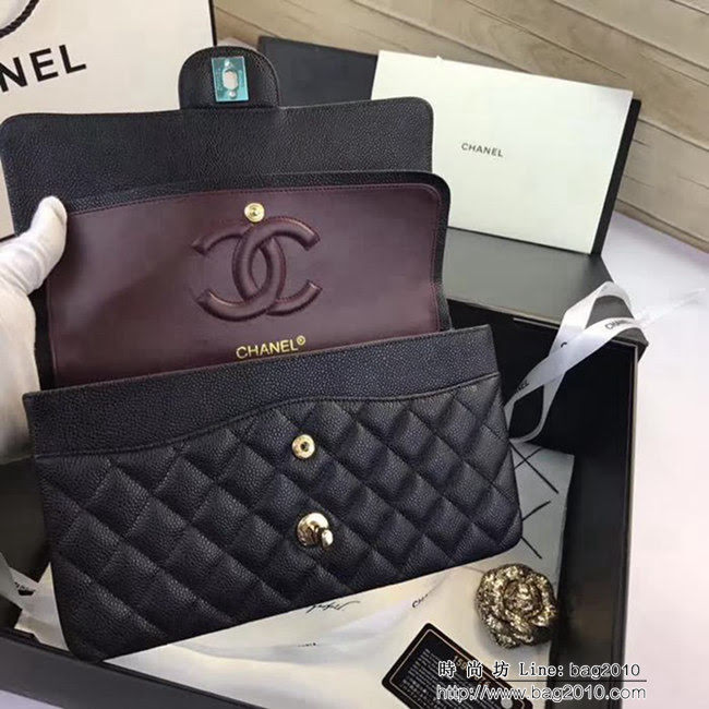 香奈兒CHANEL 升級版A1112全新經典小羊皮金銀鏈條單肩斜挎包 DSC1735